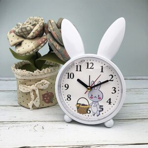 Réveil blanc lapin chambre enfant
