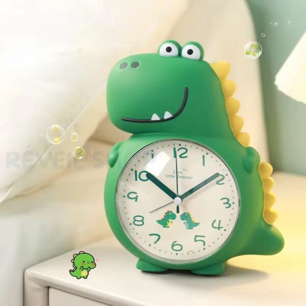 DINOTIME Réveil Enfant Éducatif Dino Jour-Nuit - Veilleuse Et Machine Bruit Blanc Vert