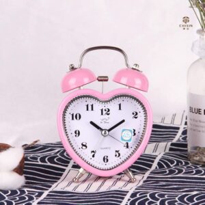 Réveil cœur pour fille avec mouvement à quartz