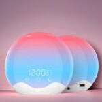 Réveil lumineux tactile avec sons naturels et lumière réglable