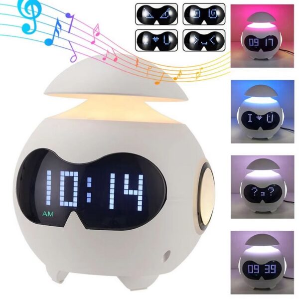 Sb818254356df4f5ca4e73de90501f6fbx Réveil veilleuse pour garcon intelligent blanc