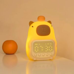 Réveil jour nuit en forme de Capybara avec veilleuse