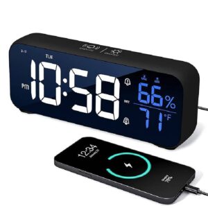 Réveil digital confort visuel port USB