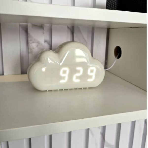 Réveil nuage blanc a led