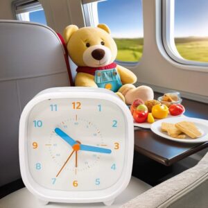 Réveils de Voyage pour Enfants dans un avion avec peluche