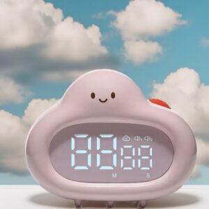 Réveil nuage rose design moderne pour chambre enfant