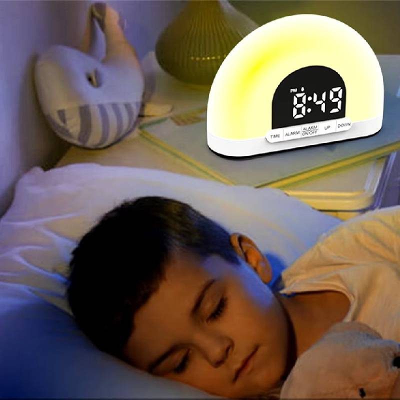 Lampe réveil design avec simulation d'aube progressive