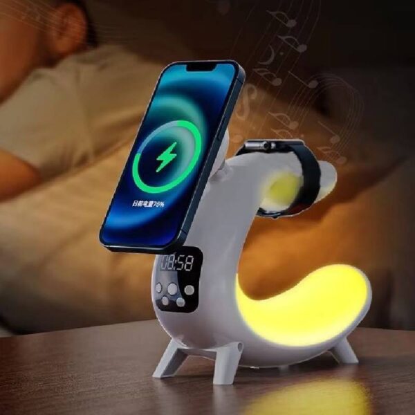 Nouveau projet Réveil lumineux ado chargeant un iPhone 15 Pro