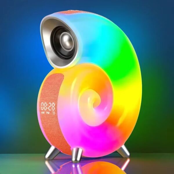 S10fe46f4b0df4bbaa3cb6f1afe2946c4T Réveil veilleuse adulte diffusant une ambiance RGB apaisante