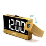 Radio réveil LED présentant l'interface complète