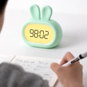 Réveil lapin LED avec affichage digital