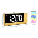 Radio réveil projecteur LED affichant l'heure sur le mur