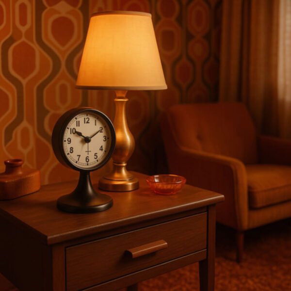 Réveil décoration vintage noir pour intérieur rétro chic