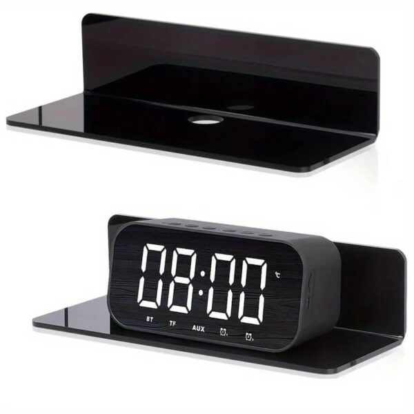 S10cff19b37c544c0956f28f87b066574I Étagère murale pour réveil
