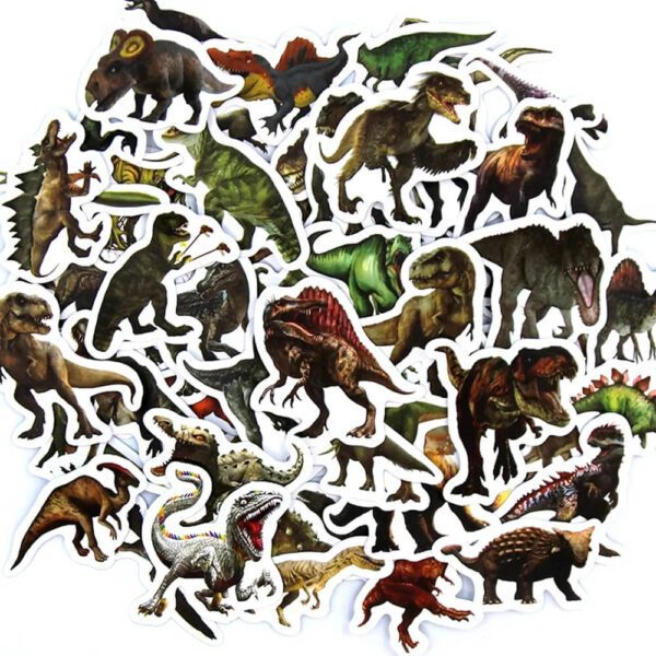 Sb8c007d33a7247feb9aac94af5b02c2cw 100 Stickers Dinosaures Rigolos