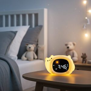 Réveil chat Bluetooth - lampe veilleuse avec musique