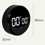 Schéma des dimensions du minuteur rotatif magnétique: 85mm diamètre et 32mm hauteur