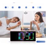 Infographie double alarme réveil numérique RGB modes weekend et semaine